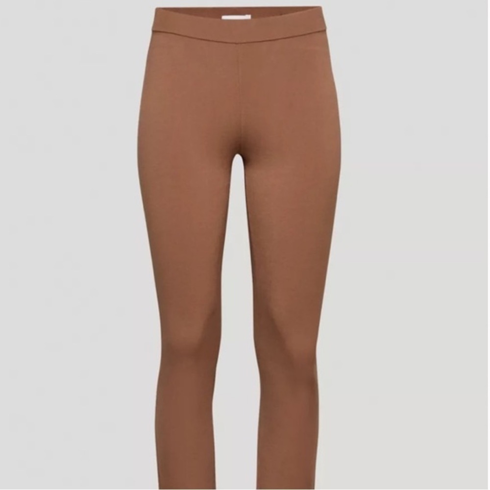 Aritzia Sunday Best Ellie High Rise Knit Pant Sz XS in Brown